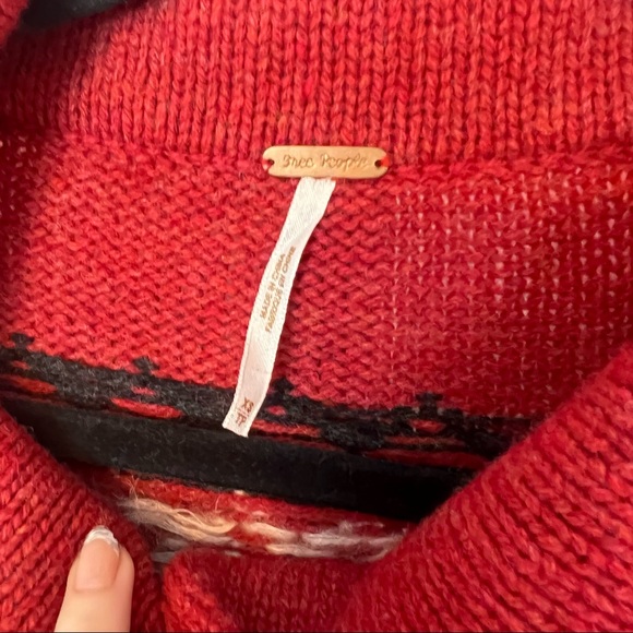 Free People Fair Isle Wool Mohair Blend Sweater Vest, size XS - Picture 2 of 7